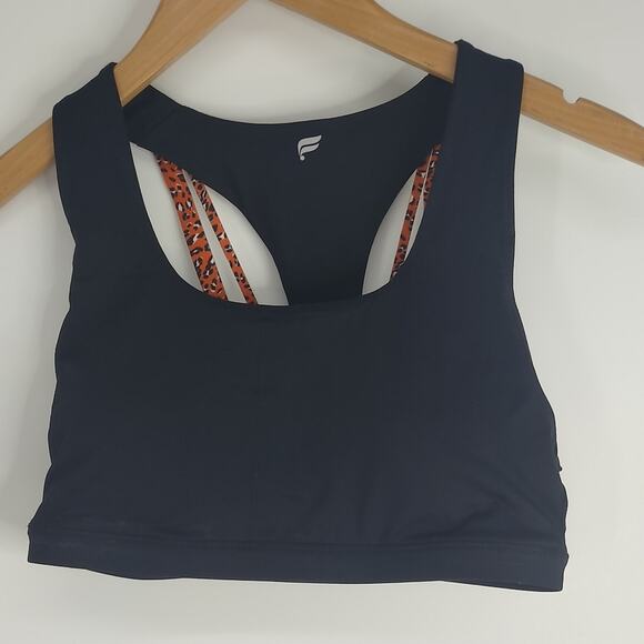 Fabletics Other - Fabletics Black/Leopard Sports Bra Medium Impact Size Medium